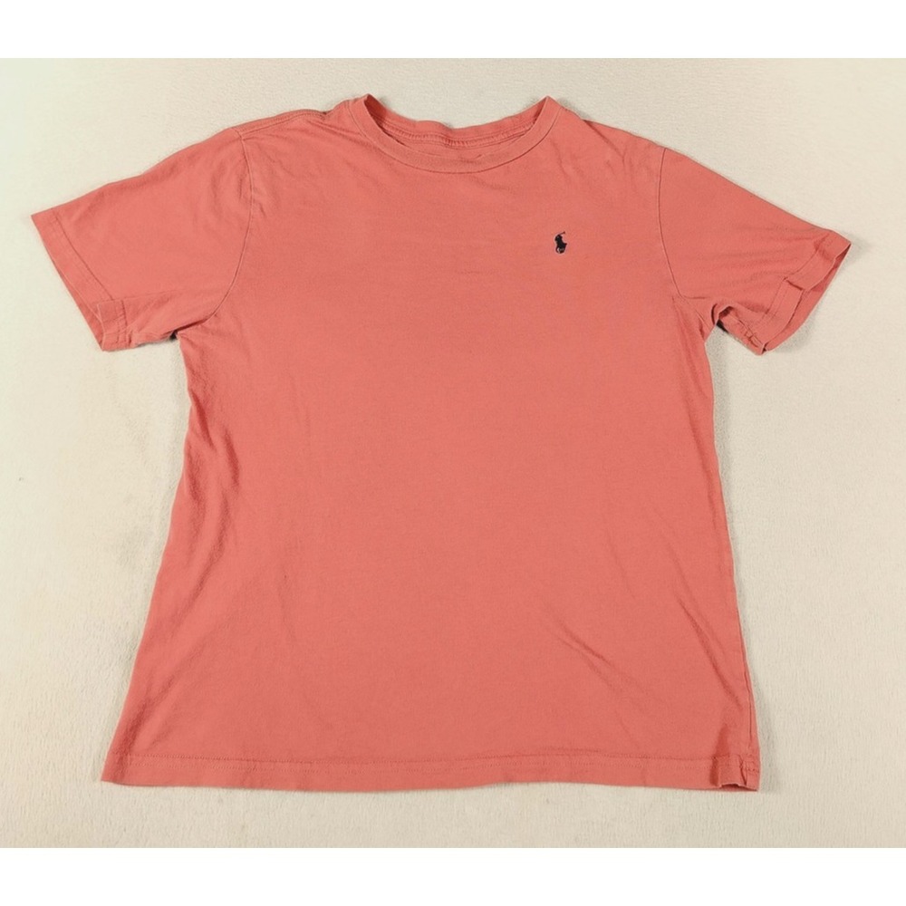 Polo Ralph Lauren Shirt Mens Small Pink Classic Pony Logo Tee Tagless Preppy